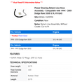 thumbnail image 2 of Power Steering Return Line Hose Assembly - Compatible with 1994 - 2001 Dodge Ram 3500 5.9L V8 GAS 1995 1996 1997 1998 1999 2000, 2 of 2