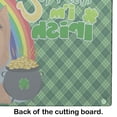 thumbnail image 5 of Blue and Tan Full Coat Yorkshire Terrier St. Patrick's Day Glass Cutting Board Large 12 in x 15 in, 5 of 5