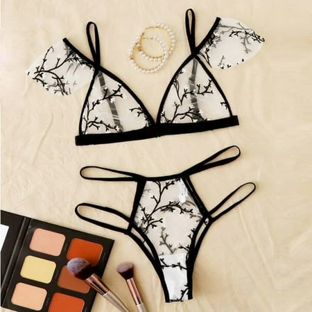 

uublik Lingerie set for women sexy naughty plus size lace sexy naughty babydoll bodysuit