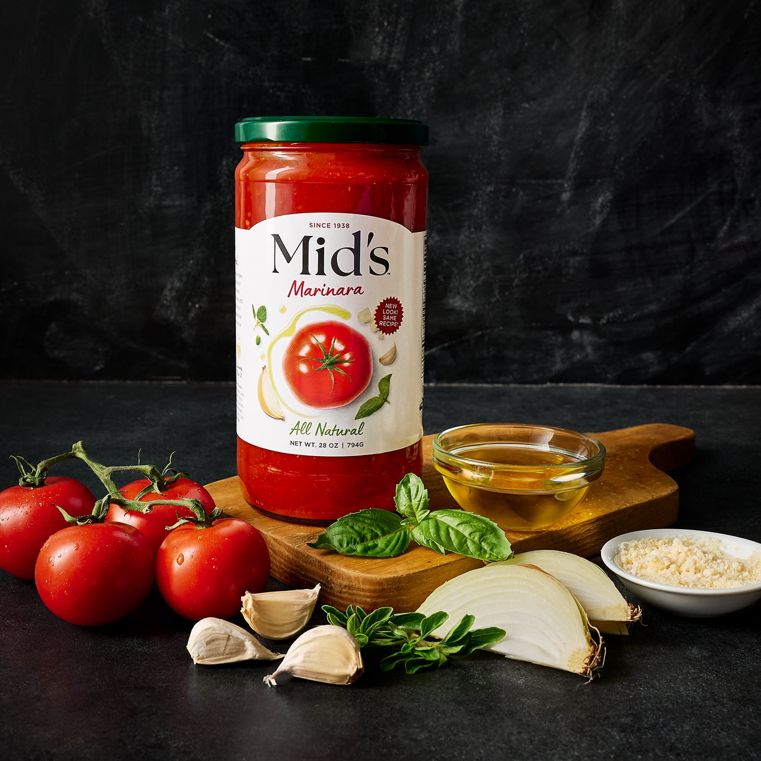 Mid's Premium All Natural Marinara Sauce, Gluten-Free Spaghetti Sauce, 28 oz, 1 Pack