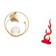 thumbnail image 5 of Estatua de bola de cristal abstracta, escultura de fuego, figura de hierro, adorno decorativo, material artístico de calidad, base estable, ad, 5 of 8