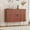 Oak, variant on Ourlova 47 in Mid Century Modern Sideboard Buffet Cabinet with Sliding Doors Adjustable Shelves Accent Storage Cabinet