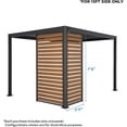 thumbnail image 5 of Mirador 111S Takasho Outdoor Pergola Aluminum Deco Wall Panorama 1/3 13' Side, Wood Grain (Not Pergola), 5 of 6