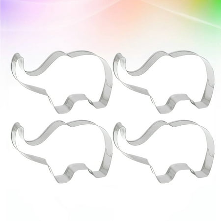 

4 Pcs Cookie Cutter Molds Stainless Steel Elephant Shaped DIY Chocolate Mould Baking Mould for Cake Fondant Chocolate Making
