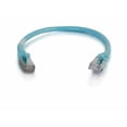 thumbnail image 2 of Ortronics 6in Cat6a Snagless Shielded (STP) Ethernet Network Patch Cable - Aqua, 2 of 3