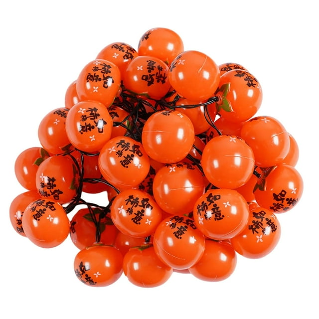 Lámpara de caqui para decoración de Año Nuevo chino, iluminación festiva decorativa ligera 5 cm 6 m 40 palabras LED