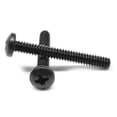 thumbnail image 1 of #10-32 x 1/2 Fine Thread Machine Screw Phillips Pan Head Low Carbon Steel Black Zinc Plated Pk 7000, 1 of 1