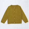 thumbnail image 4 of Girls' Cardigan Sweater Long Sleeve Button Down Knit Sweater with Pockets School Uniform Outerwear 4-13 Years Gold 5, 4 of 8