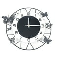 thumbnail image 3 of Miumaeov Iron Butterfly Wall Clock Silent Round Craft Home Decor 20", 3 of 11