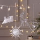 thumbnail image 5 of Pieza de copo de nieve navideño de 15 cm, colgante para árbol de Navidad, corona de ciervo de cristal de Noel, adornos colgantes, decoración navideña para el hogar 2023, 5 of 5