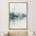 thumbnail image 2 of IDEA4WALL Framed Canvas Print Teal Gray Watercolor Grunge Landscape Abstract Shapes Wall Art Modern Art Decor Illustrations Bohemian Relax/Calm for Living Room, Bedroom - Natural 16"x24", 2 of 5