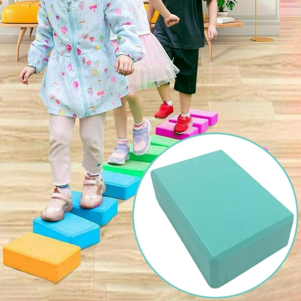 Piedra de equilibrio para niños Sensory Riverstones Juguetes de juego sensorial Rectángulo Equipo de ejercicios para niños Piedra de juego de , Azul claro