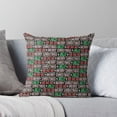 thumbnail image 6 of Ryan; Busy Christmas Wishes 45x45cm Pillow Cover – Festive Holiday Text Print for Cozy Couch or Bedroom Decor, 6 of 7