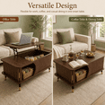 thumbnail image 2 of Leumius Lift Top Coffee Table with Hidden Compartment and Large Storage Shelf,Center Table for Home Living Room Office,Walnut, 2 of 6