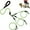 Green, variant on Nylon Leash Nylon Reflective Dog Leash Multi-functional Lead Rope with Padded Handle 360 Swivel Hook Free Design for Two Dogs Heavy Duty Clip for Walking Running Outdoor Reflective Dog Leash