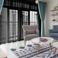 thumbnail image 5 of TIFEE 2 Piece Elegant Solid Sheer Window Curtain Panels Treatment Drapes(55" X 95", Black), 5 of 9