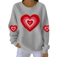 thumbnail image 2 of Vetsdori Valentine Sweatshirts for Women Crew Neck Winter Shirts Pullover, Love Heart Womens Sweatshirts, 2 of 4