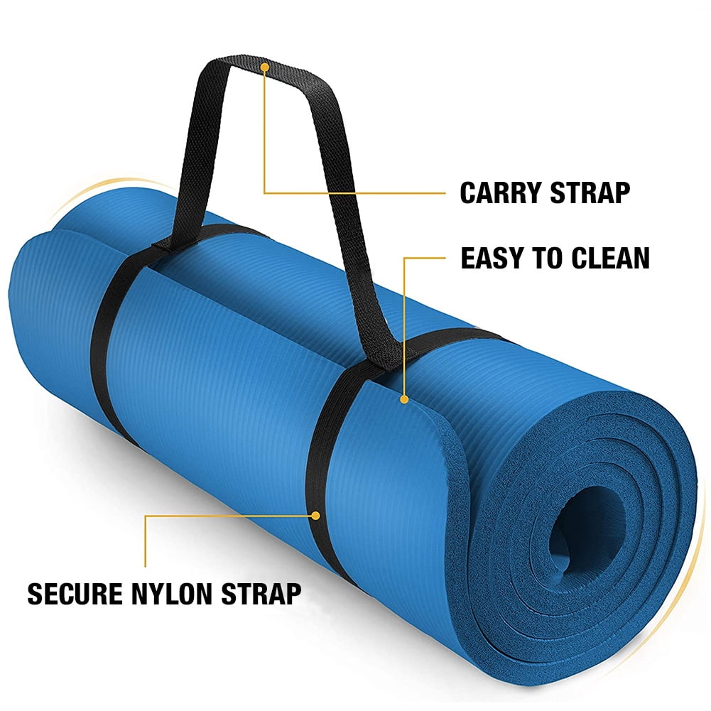 AUM High Density HD Foam Tech Yoga Exercise Mat - 72" x 24" x 0.4" (Coffee)