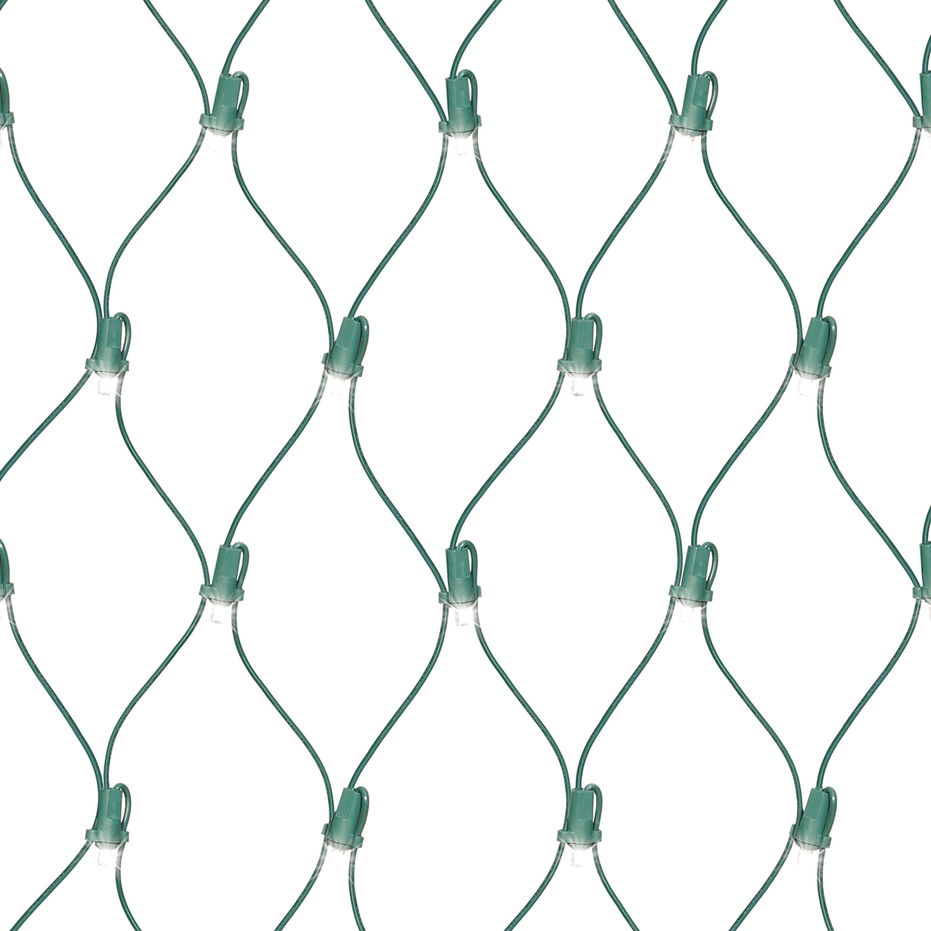 Indoor/Outdoor 150-Count LED Random Twinkle Christmas Net Lights, Cool White, Green Wire, 6' x 4', by Holiday Time