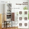 thumbnail image 5 of Giantex 4.8FT Tall Bathroom Storage Cabinet, Freestanding Cupboard w/Door, Adjustable Shelves, White, 5 of 9