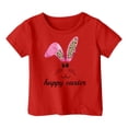 thumbnail image 5 of ZHOGXU Kids Girls Boys T Shirt Short Sleeve Round Neck Cute Cartoon Easter Print Fashion Comfortable Tee Top For Casual Daily Wear,Red,12-13 Years, 5 of 6