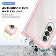 thumbnail image 6 of SaniMore for Samsung Galaxy Z Fold 4 Crystal Clear [Not Yellowing Technology] Case, Hard PC & TPU Bumpers Case with Wireless Charging Shockproof Protective Case for Samsung Z Fold 4, Pink, 6 of 7