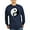 Navy, variant on CafePress - Wolf Therian Ying Yang Long Sleeve Dark T Shirt - Long Sleeve Dark T-Shirt