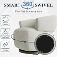 thumbnail image 3 of Sunvivi Swivel Barrel Chair Lounge Sofa with 360° Base, Fully Assembled, 3 of 8