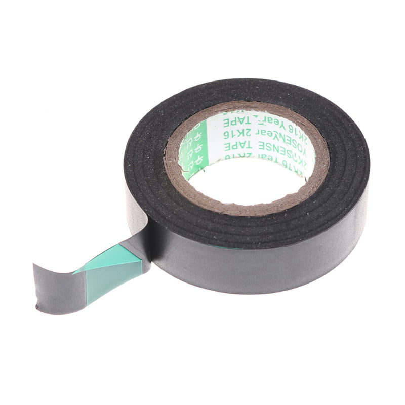Black 20M-Length 16mm-Wide Black Tape PVC Electrical Wire Insulating Tape Roll 