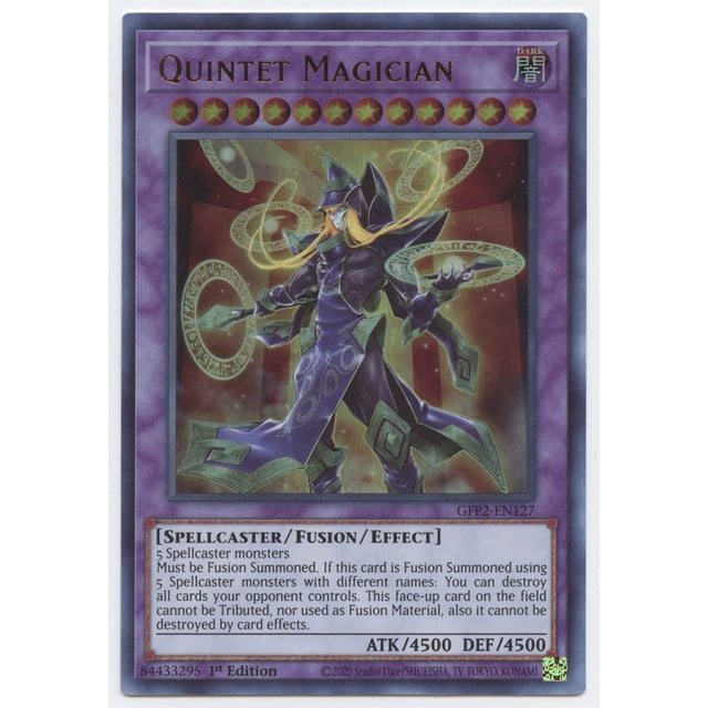 Tarjeta coleccionable Yu-Gi-Oh! Quintet Magician Ultra Rare, primera edición