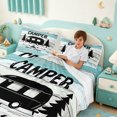 thumbnail image 3 of meiyoeat Adventure Happy Camping Bed Sheets,Rustic Camper Full Size Sheets For Boys,4pcs1 Flat Sheet, 1 Fitted Sheet and 2 Pillowcases, 3 of 6
