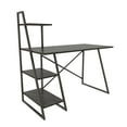 thumbnail image 3 of Decorotika Admira Home Office Metal Computer/Writing Desk with 3 Tier Tower Shelves - Marble Finish Black, 3 of 5