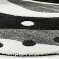 thumbnail image 5 of SAFAVIEH Florida Laidley Geometric Shag Area Rug, Black/Ivory, 5' x 5' Round, 5 of 7