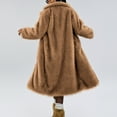 thumbnail image 3 of Hueook Barn Jackets for Women Winter Solid Color Long Sleeve Warm Faux Jacket Khaki S, 3 of 4