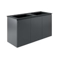 thumbnail image 2 of Modway Bryn 48" Wall-Mount Double Sink Bathroom Vanity in Gray Black, 2 of 9