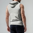 thumbnail image 4 of Mens Hooded Cardigan Zip Sweatshirt Sleeveless Casual Vest Sports Jacket Men, 4 of 9