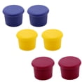 thumbnail image 1 of 6 tapas de botella de vino verde, 2 rosas rojas, 2 azules y 2 amarillas. MFZFUKR CPB-DE-WX689-4, 1 of 4