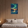thumbnail image 3 of ZHONGYUTONG Aurora Borealis Wall Art Northern Lights Canvas Winter Landscape Picture Nature Scenery Painting for Bedroom Decor Framed (12.00" x 18.00"), 3 of 5