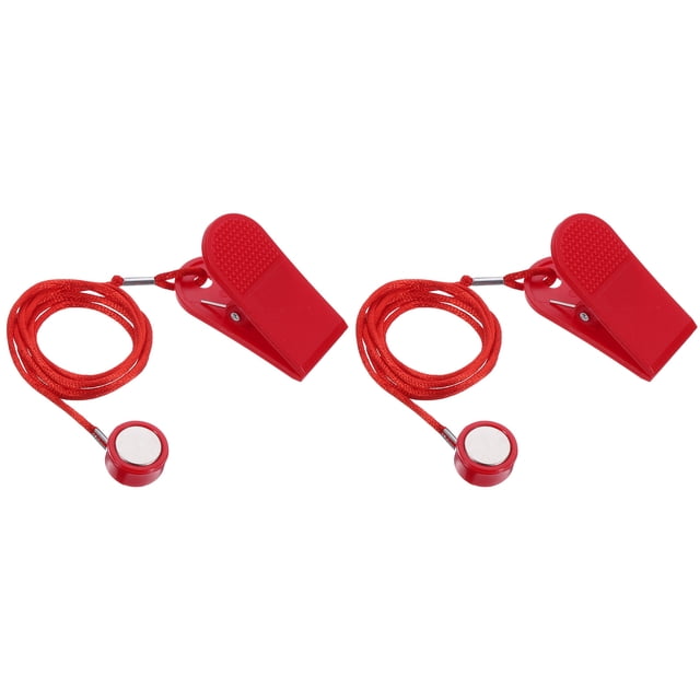 Llave de seguridad para caminadora de 0.75'', llave de imán universal para reemplazo de llave de seguridad redonda para la mayoría de las caminadoras, 2 piezas