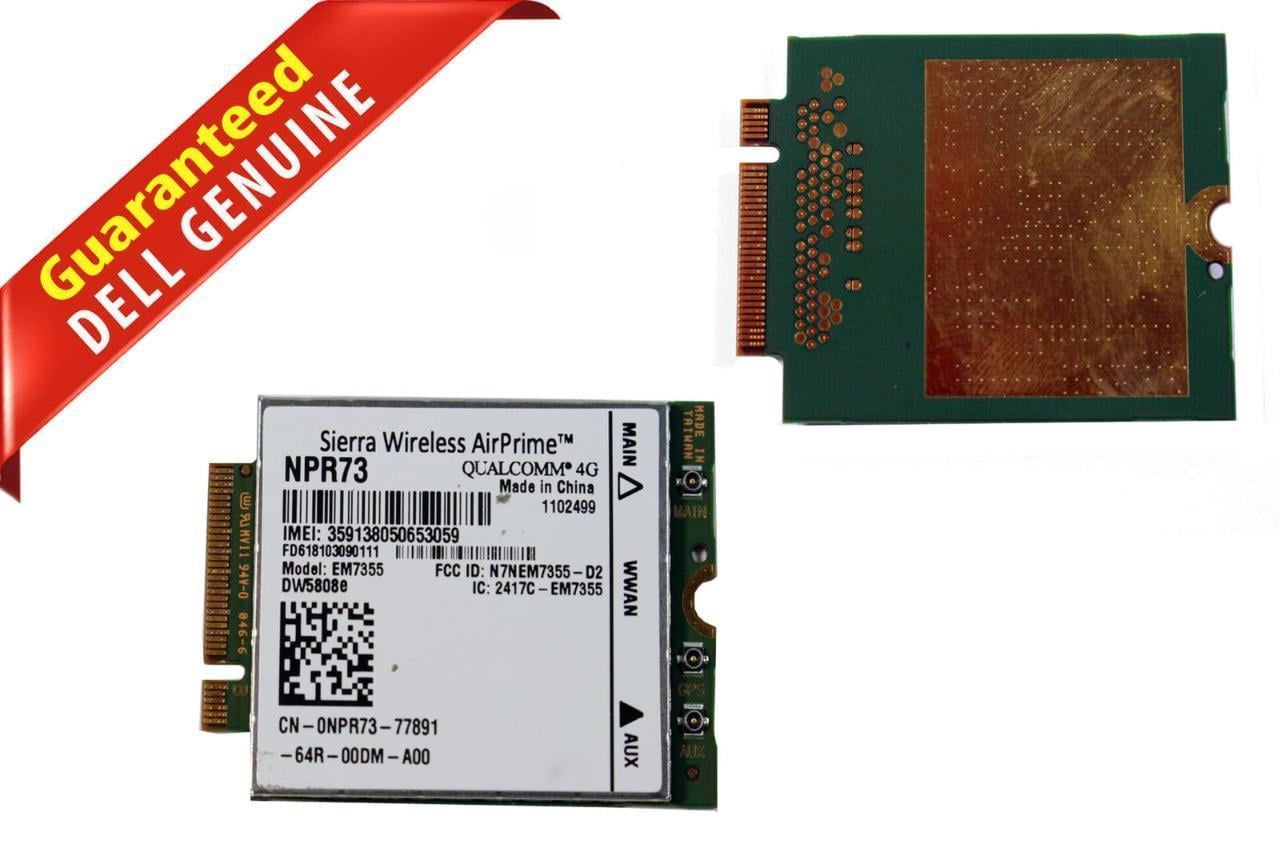 Dell Wireless DW5808e 4G LTE EM7355 WWAN Module Card 2NDHX NPR73 PN01C 4GP3D