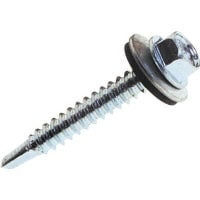 PrimeSource Metal to Metal Screw Hex Washer Head - Galvanized - 1 Lb, #12-#14 x 3/4 In.