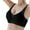 Black, variant on Women Comfortable Large Thin Wireless Bra - No Steel Ring, Side Support, Sexy Beauty Back Design, M-XXXL Sizes