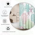 thumbnail image 4 of Nautical Coastal Waterproof Fabric Shower Curtain Starfish Seashell Coral Beach Themed Bath Curtain Ocean Shower Curtains for Bathroom with 12 Hooks, 72x72, Pink, 4 of 5