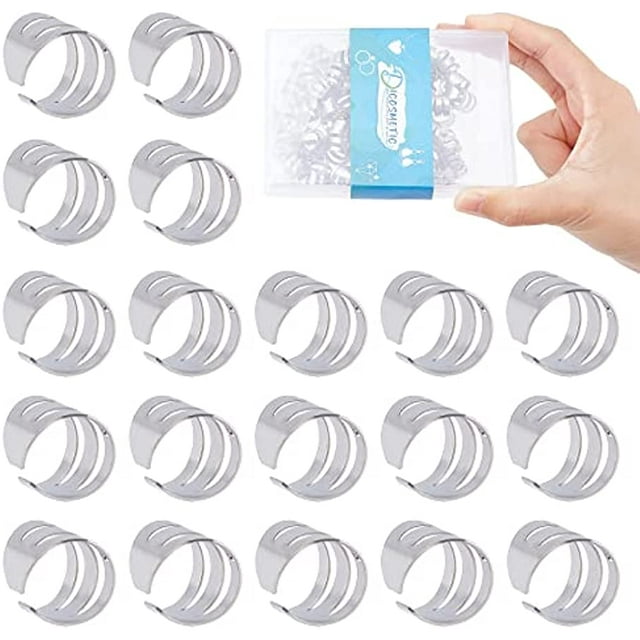 100Pcs Ear Cuff Adjustable Claw Ear Clips Earrings with Loop Non-Piercing Fake Helix Cartilage Ear Cuff