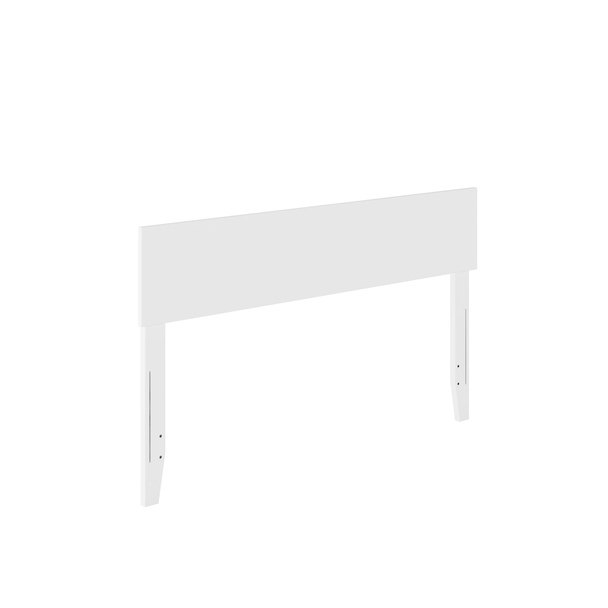 AFI Orlando Full Modern Solid Wood Panel Headboard with Attachable Charger, White