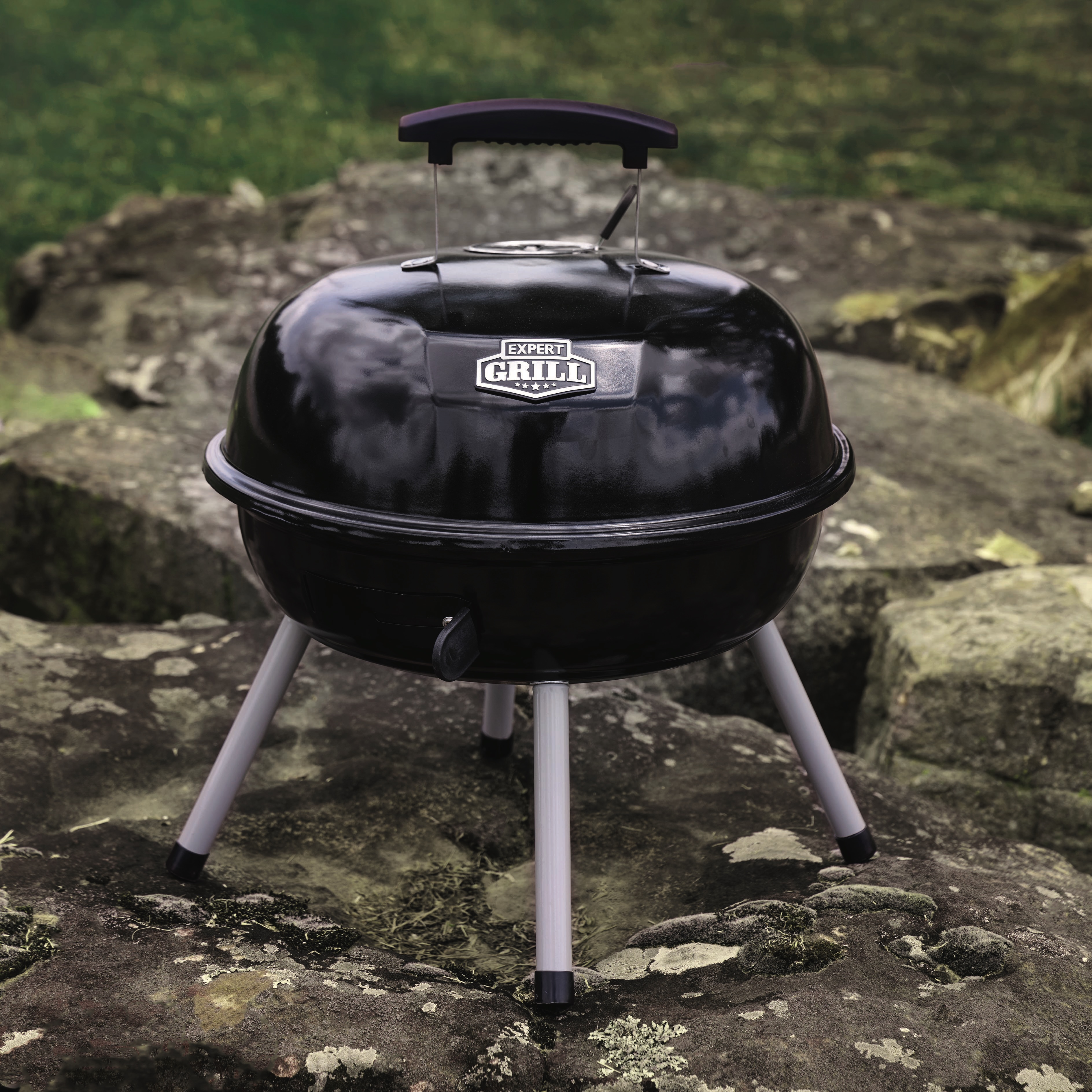Expert Grill 14.5 in Portable Charcoal Grill, Black photo 8