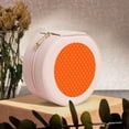 thumbnail image 6 of Yiaed Orange Scales Print Travel Jewelry Case Bridesmaid Gift Boxes Jewelry Travel Organizer Small Round Jewelry Box Mini Storage-Pink, 6 of 7