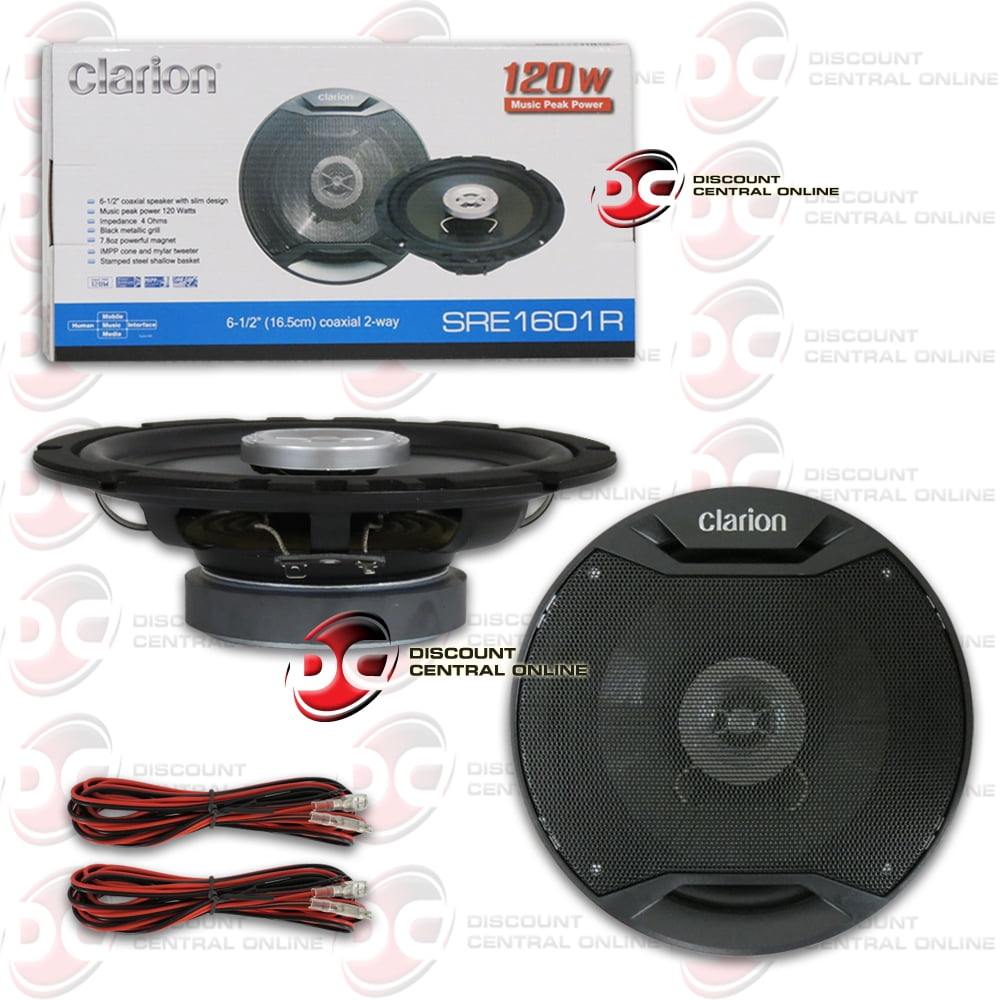 Clarion 6.5" 61/2 Inch 2way Car Audio Coaxial Speakers 120 Watts Max