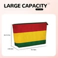 thumbnail image 3 of Reggae Rasta Flag Small Purse Organizer Zipper Cosmetic Handbag Tote Pouch For Women, 3 of 7