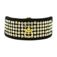 thumbnail image 3 of Dog and Pet Collar, "Velvet Five Row Clear Crystal", 3 of 7